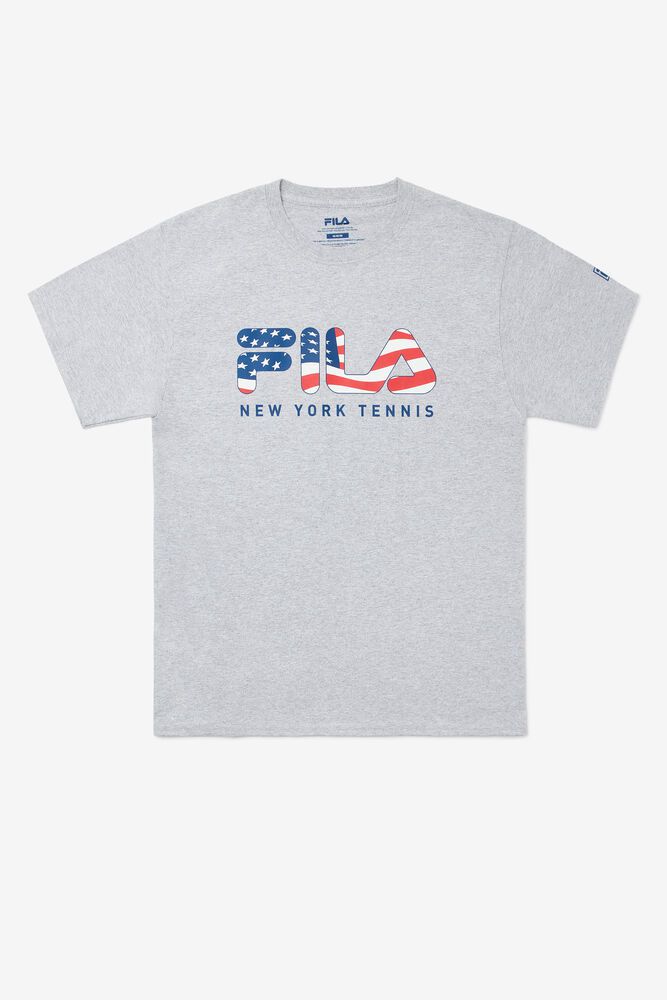 Fila Tričko Panske Nyc Flag Siva - AZORQ9416